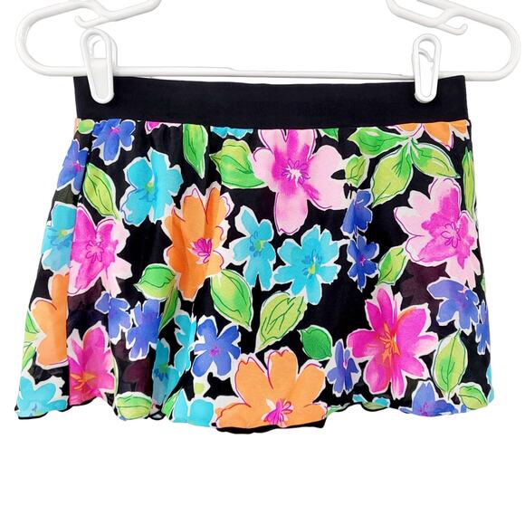 Catalina Other - Vintage Catalina Floral Print Neon Multicolor Swimwear Skirt Women's Size S